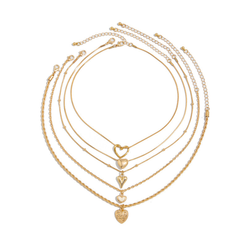 Hjärthänge Halsband Set