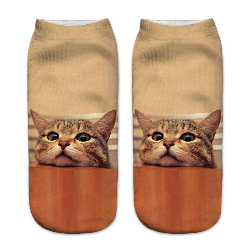 Kreativa Strumpor Med Katttryck