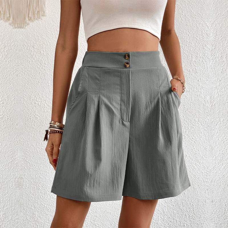 Avslappnade Enfärgade Shorts