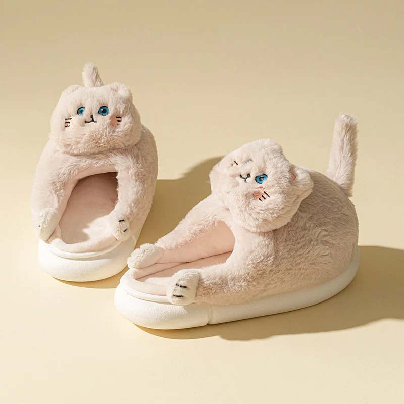 Tecknad Katt Plysch Tofflor