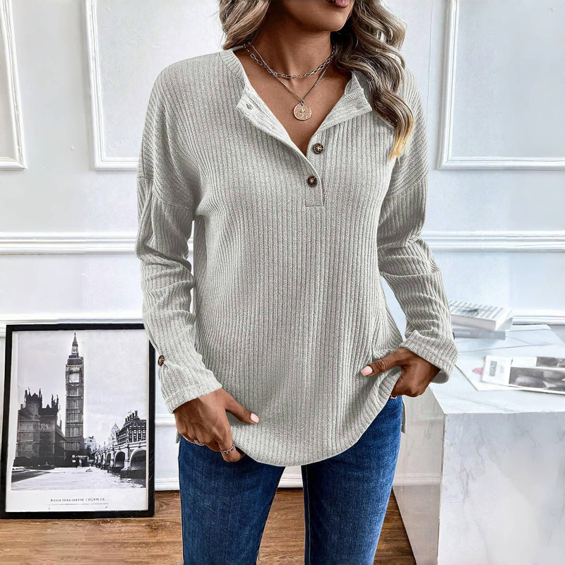 Casual Enfärgad Sweatshirt