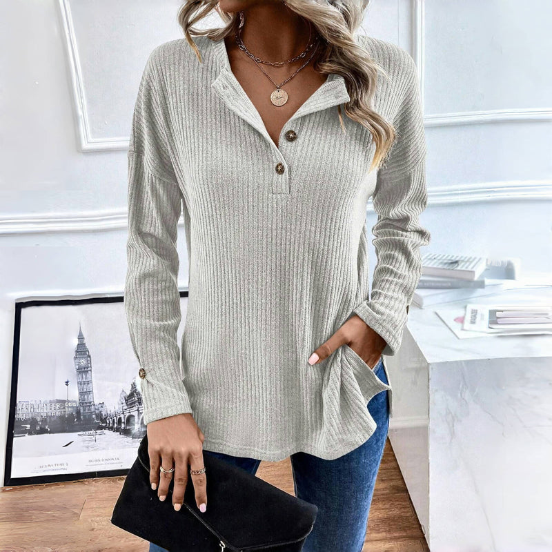 Casual Enfärgad Sweatshirt