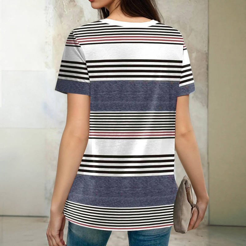 Vintage Randig Blus
