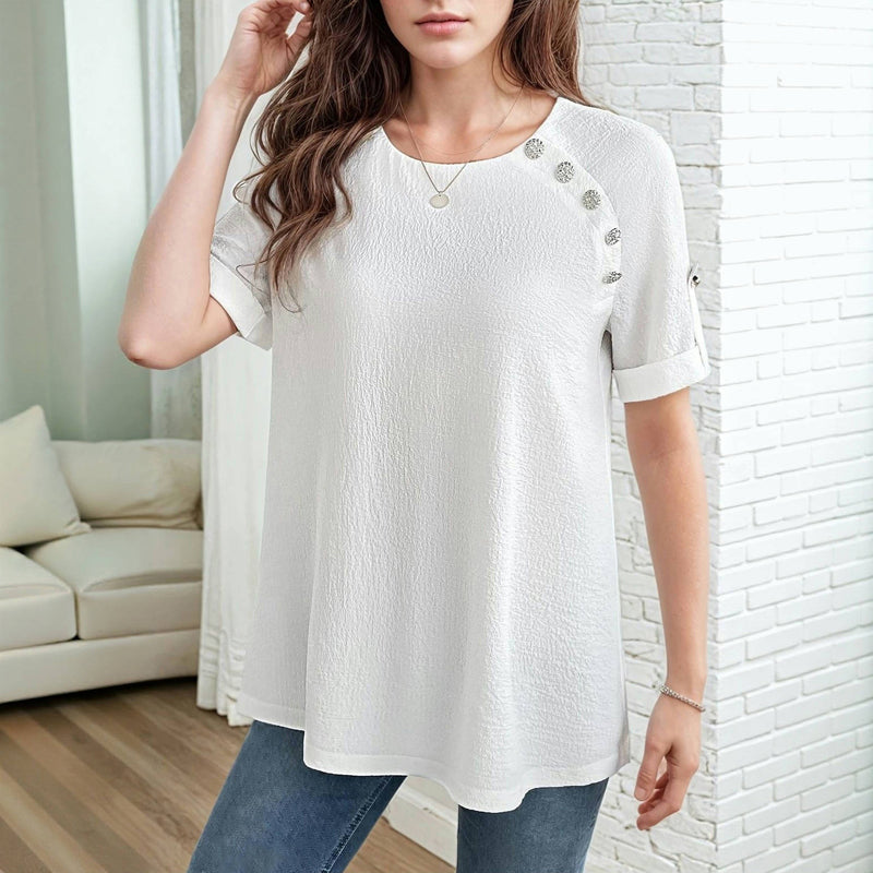 Casual Enfärgad Blus