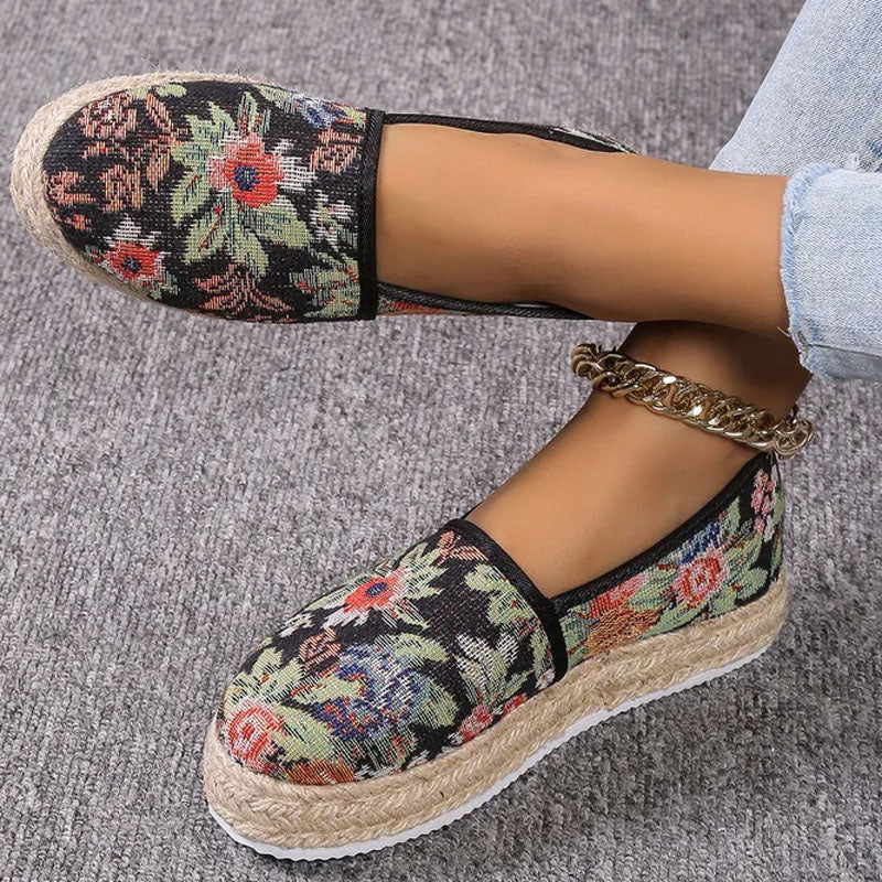 Vintage Plattformade Slip-On Skor